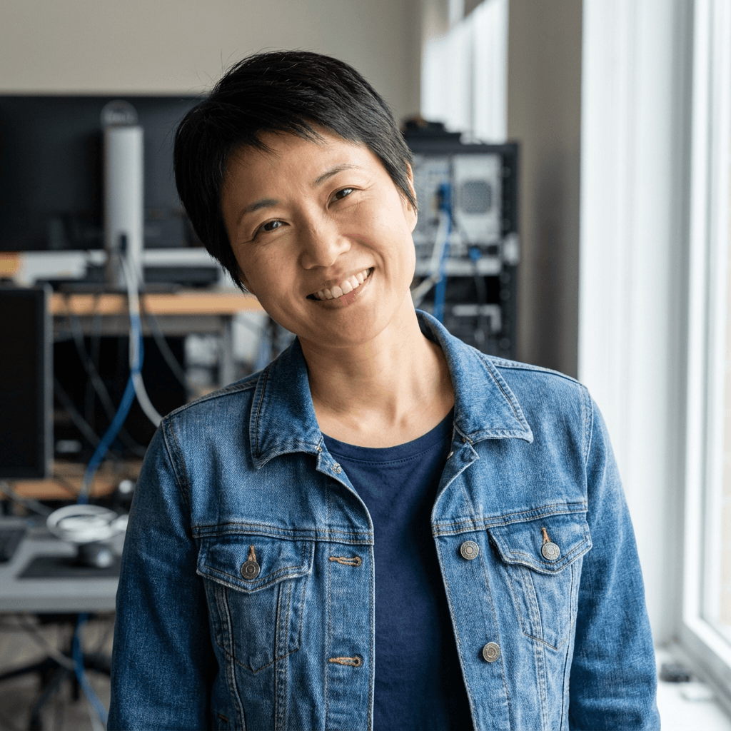Female co-founder in modern work setting