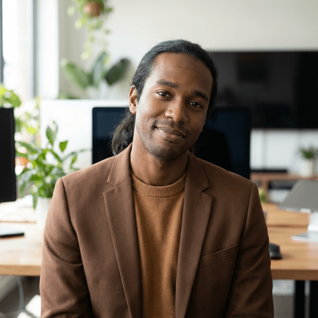 Male director in professional clothing in an office